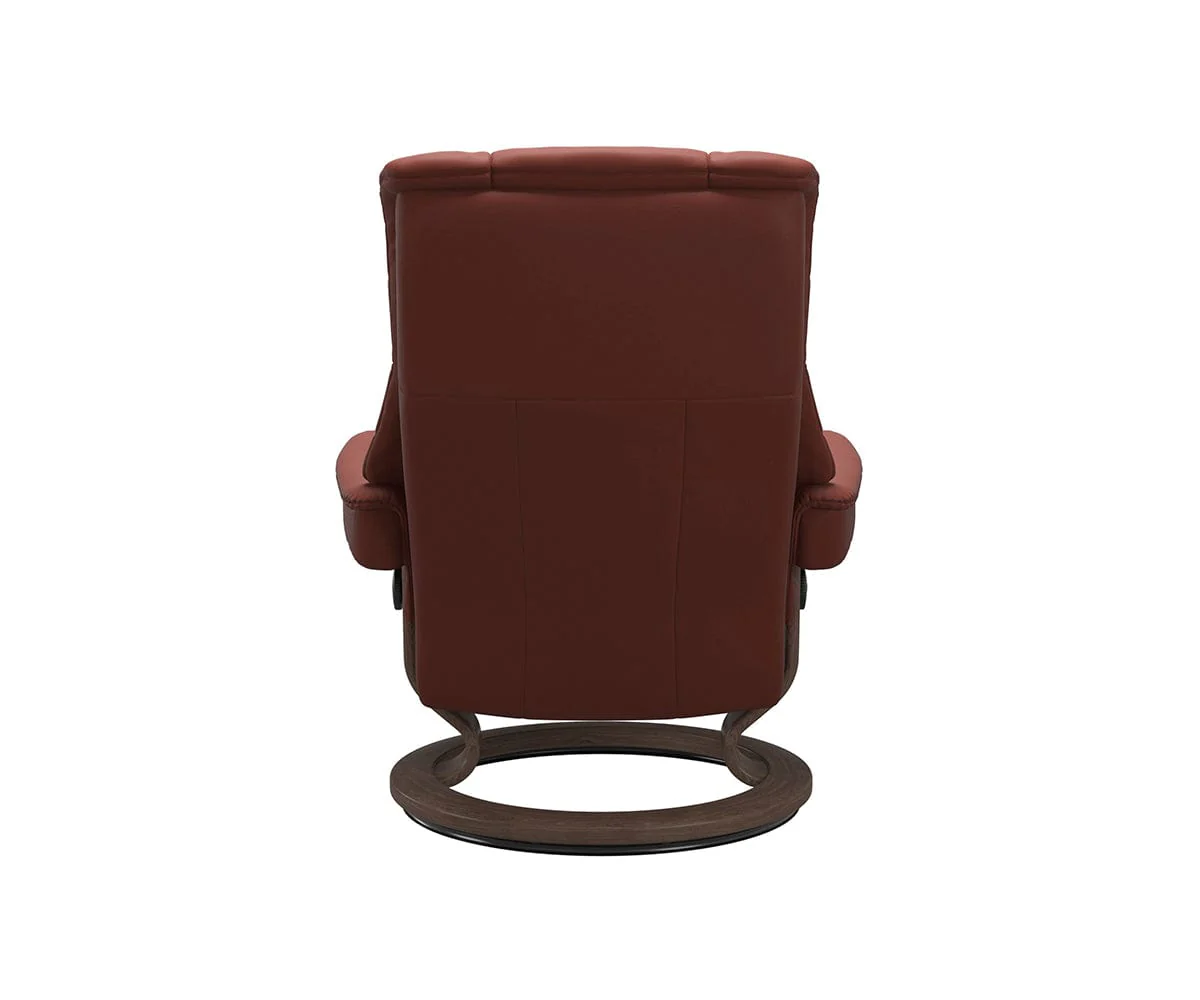Stressless® Mayfair Recliner & Ottoman - Dark Henna - Image 4