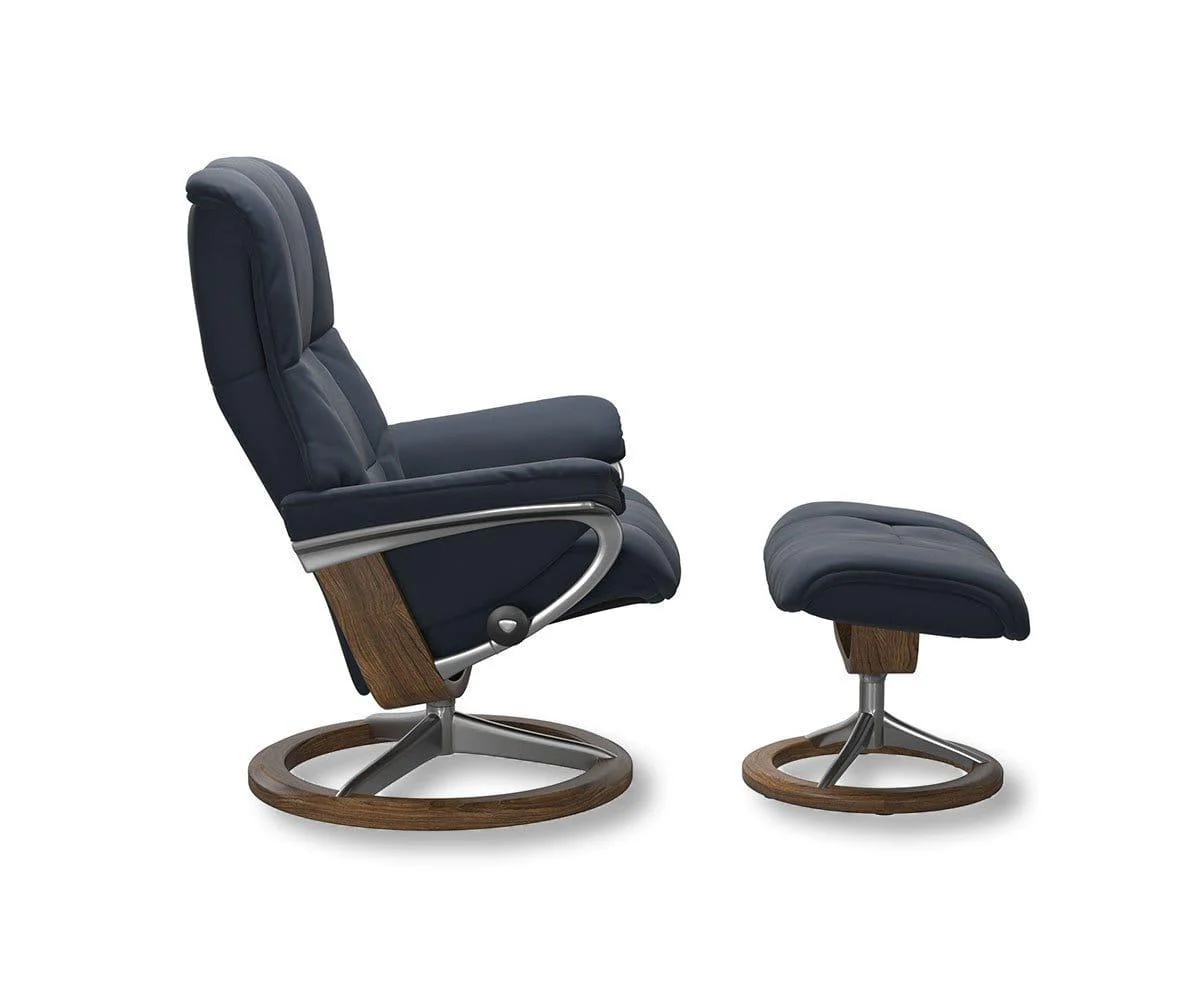 Stressless® Mayfair Recliner & Ottoman with Signature Base - Image 3